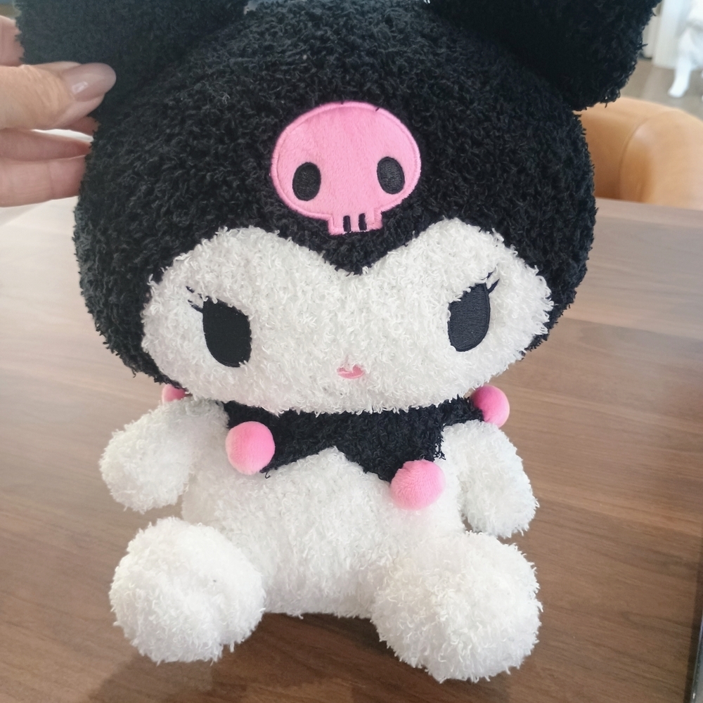 Sanrio Kuromi Plush Doll - Black & White with Pink Accents